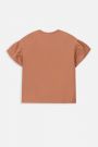 T-shirt z krótkim rękawem brązowy z nadrukiem truskawki 2232729