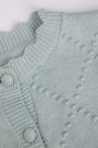 Sweter rozpinany miętowy z ozdobnymi wykończeniami 2232147
