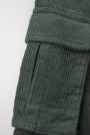 Spodnie tkaninowe zielone sztruksowe o fasonie REGULAR 2226345
