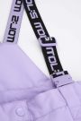Spodnie narciarskie fioletowe z kieszeniami na szelkach 2225737