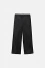 Spodnie dresowe czarne welurowe z szeroką nogawką 2220471