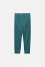 Spodnie dresowe zielone gładkie z kieszeniami 2221053
