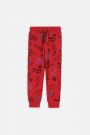Spodnie dresowe czerwone z printem na całości o fasonie SLIM 2221084