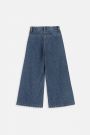 Spodnie jeansowe niebieskie z szeroką nogawką, CULLOTTE 2220114