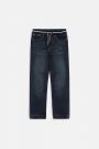 Spodnie jeansowe granatowe joggery z kieszeniami o fasonie SLIM 2222044