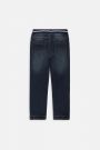 Spodnie jeansowe granatowe joggery z kieszeniami o fasonie SLIM 2222045