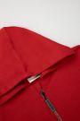 Bluza rozpinana czerwona z napisami i kapturem 2221170