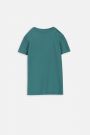 T-shirt z krótkim rękawem zielony z nadrukiem, licencja POWERPUFF GIRLS 2219597