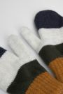 Rękawiczki wielokolorowe swetrowe z bawełnianą podszewką 2227102