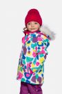 Kurtka narciarska dziewczęca z bawełnianą polarową podszewką i powłoką DWR 2229713