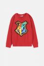 T-shirt z długim rękawem HARRY POTTER czerwony z herbem Hogwartu 2228421