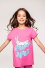 T-shirt z krótkim rękawem LOONEY TUNES różowy z nadrukiem - Królik Bugs 2225277