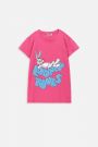T-shirt z krótkim rękawem LOONEY TUNES różowy z nadrukiem - Królik Bugs 2228497