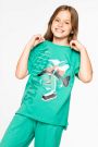 T-shirt z krótkim rękawem HARRY POTTER zielony z nadrukiem - Slytherin 2227621