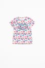 T-shirt z krótkim rękawem z akwarelowym nadrukiem w kwiaty 2158404