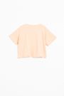 T-shirt z krótkim rękawem różowy crop top z napisem z przodu 2158488