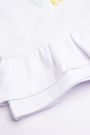 T-shirt z krótkim rękawem w kolorze białym z falbanką u dołu 2158720