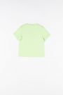 T-shirt z krótkim rękawem zielony z kolorowym nadrukiem 2159619