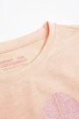 T-shirt z krótkim rękawem różowy z brokatowym nadrukiem z przodu 2159892