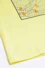 T-shirt bez rękawów żółty z kolorowym nadrukiem z przodu 2159950