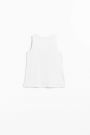 T-shirt bez rękawów biały z nadrukiem w wakacyjnym klimacie 2160073