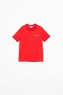 T-shirt z krótkim rękawem czerwony z kołnierzem typu polo 2160155