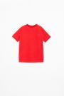 T-shirt z krótkim rękawem czerwony z kołnierzem typu polo 2160156