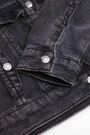 Kurtka jeansowa czarna z brokatową aplikacją na plecach 2160289