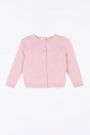 Sweter rozpinany w kolorze różowym z brokatowymi guzikami 2160638