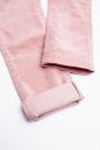 Spodnie tkaninowe w kolorze różowym z ozdobnymi falbankami 2194319