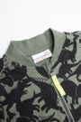 Bluza rozpinana w kolorze khaki z długim rękawem w zwierzęcym stylu 2195688