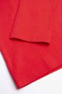 T-shirt z długim rękawem w kolorze czerwonym ze świąteczną aplikacją 2196744