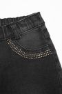 Spodnie jeansowe czarne ze zdobieniami na kieszeniach TREGGINS 2112622