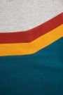 Bluza dresowa turkusowa z kolorowymi pasami 2113405