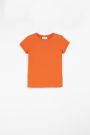 T-shirt z krótkim rękawem pomarańczowy gładki 2115703