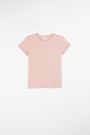 T-shirt z krótkim rękawem  różowy gładki 2115767