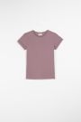 T-shirt z krótkim rękawem fioletowy gładki 2115809
