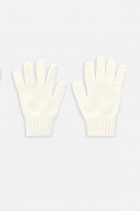 Rękawiczki dziewczęce pięciopalczaste swetrowe